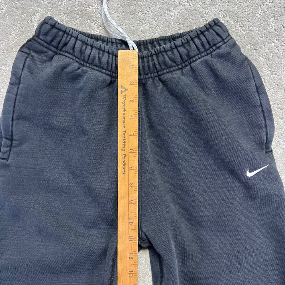 Nike Sweatpants Womens XS Black Faded Solo Swoosh Joggers Thick Heavy Fleece - Picture 14 of 16